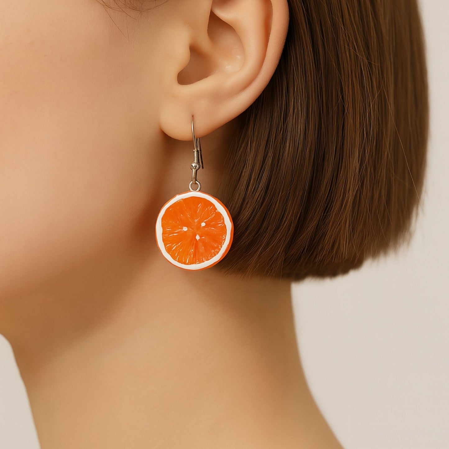 orange earrings