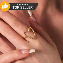 Load image into Gallery viewer, Hammered Heart Ring

