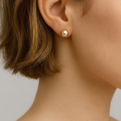 Golden Pearl Studs
