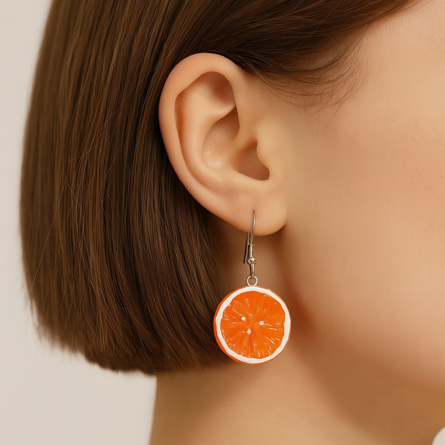 orange earrings
