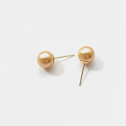Golden Pearl Studs