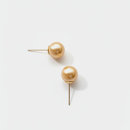 Golden Pearl Studs