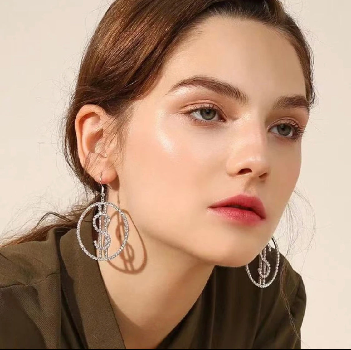 dollar earrings