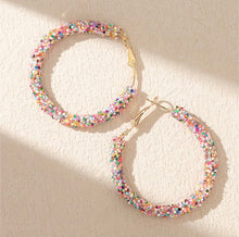 Load image into Gallery viewer, Glittery Hoops
