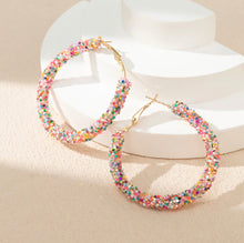 Load image into Gallery viewer, Glittery Hoops
