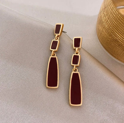 Classy Red Earrings